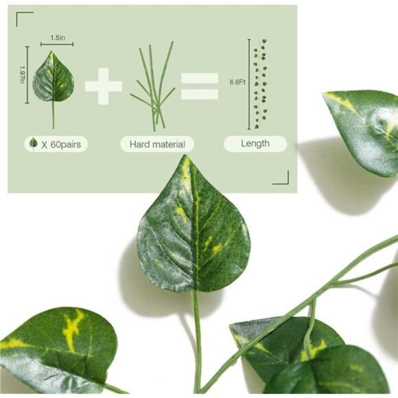 78-Ft 12 Pack Silk Artificial Vines Leaf Garland Plants Hanging Wedding Garland - Picture 2 of 7